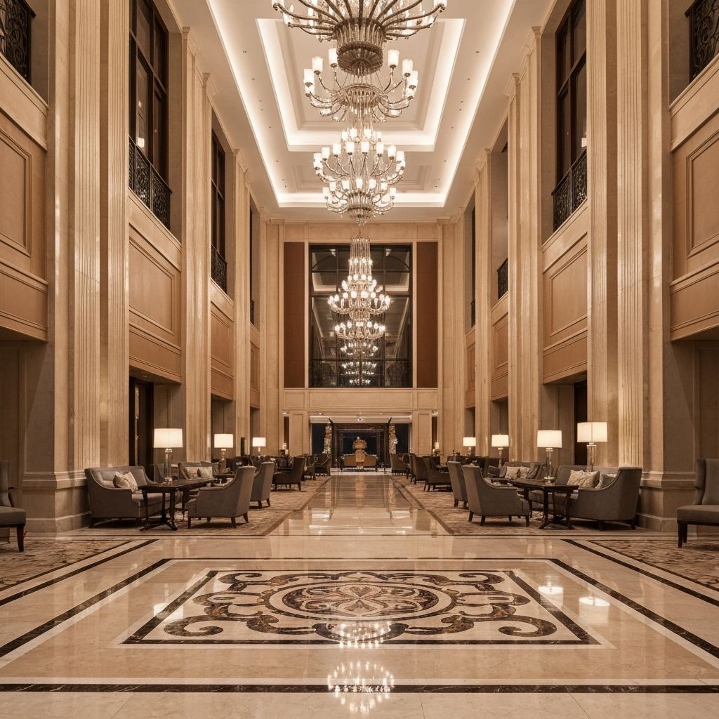 Luxury marble installation